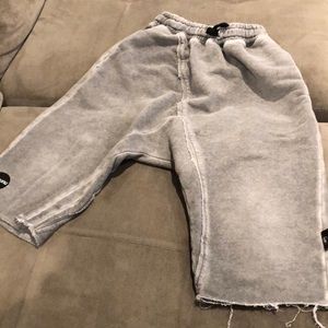 Long harem type sweat shorts